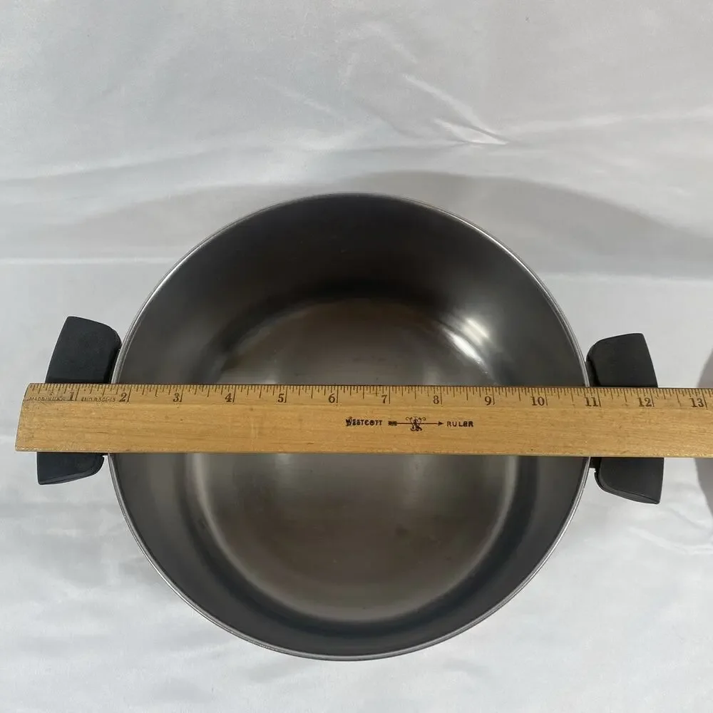 Revere Ware 6-Qt Stock Pot & Lid Copper Bottom Stainless Riverside CA Pre-1968